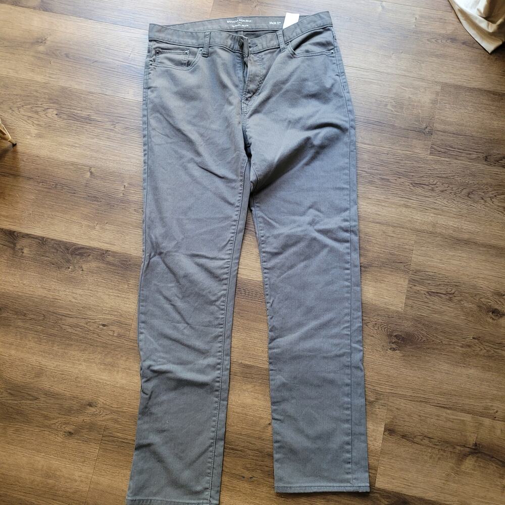 banana republic travel jean gray 34 x 34 euc